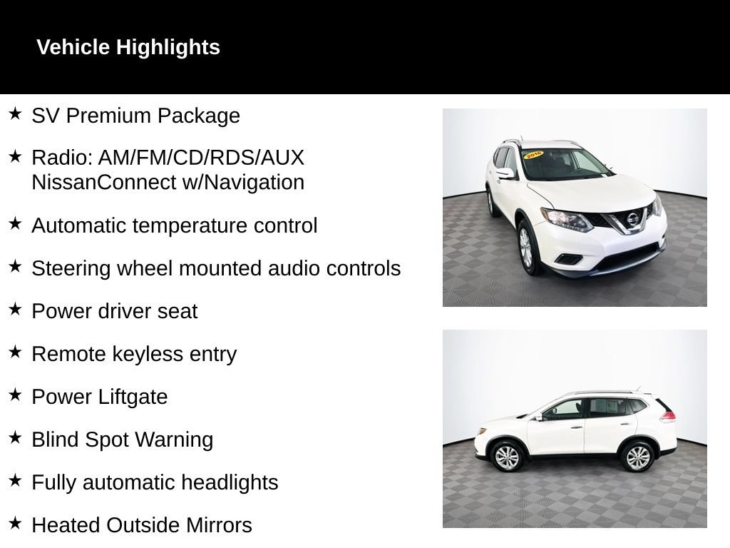 Used 2016 Nissan Rogue SV w/ SV Premium Package FWD video 2