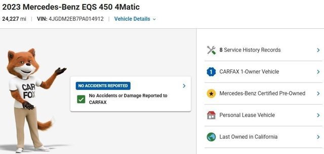 Certified 2023 Mercedes-Benz EQS 450+ 4MATIC SUV image 3