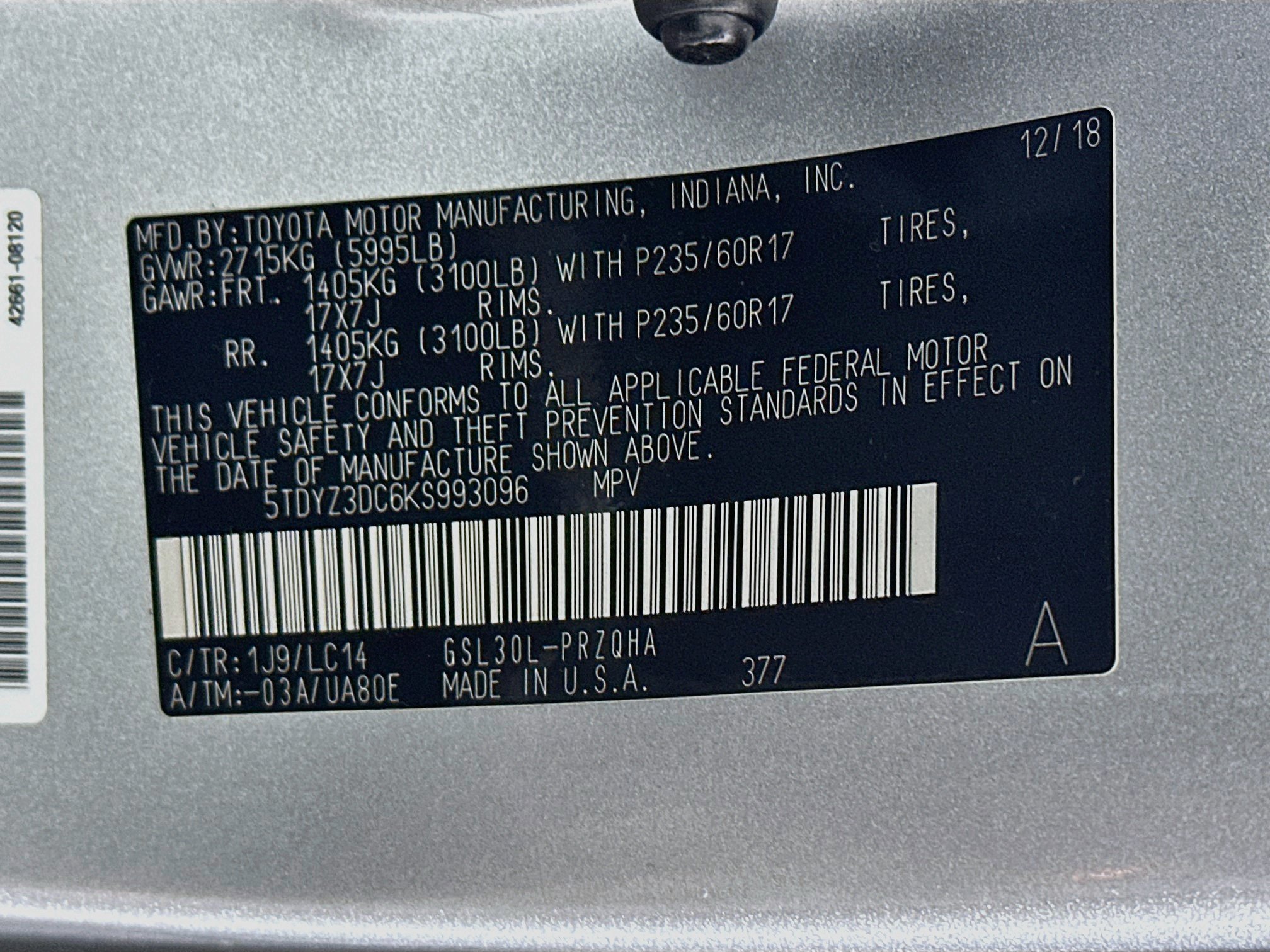 Used 2019 Toyota Sienna XLE FWD image 12