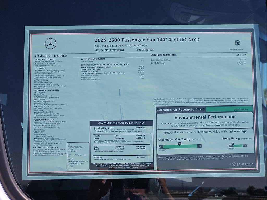 New 2026 Mercedes-Benz Sprinter 2500 image 25