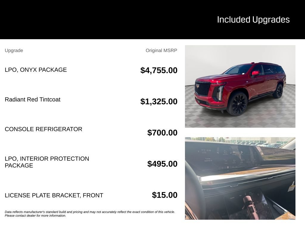 New 2026 Cadillac Escalade Platinum Sport w/ LPO, ONYX Package AWD/4WD image 5