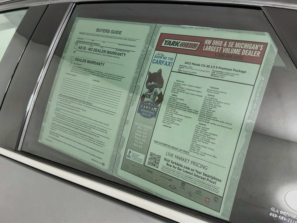 Certified 2023 MAZDA CX-30 AWD 2.5 S w/ Premium Package image 12