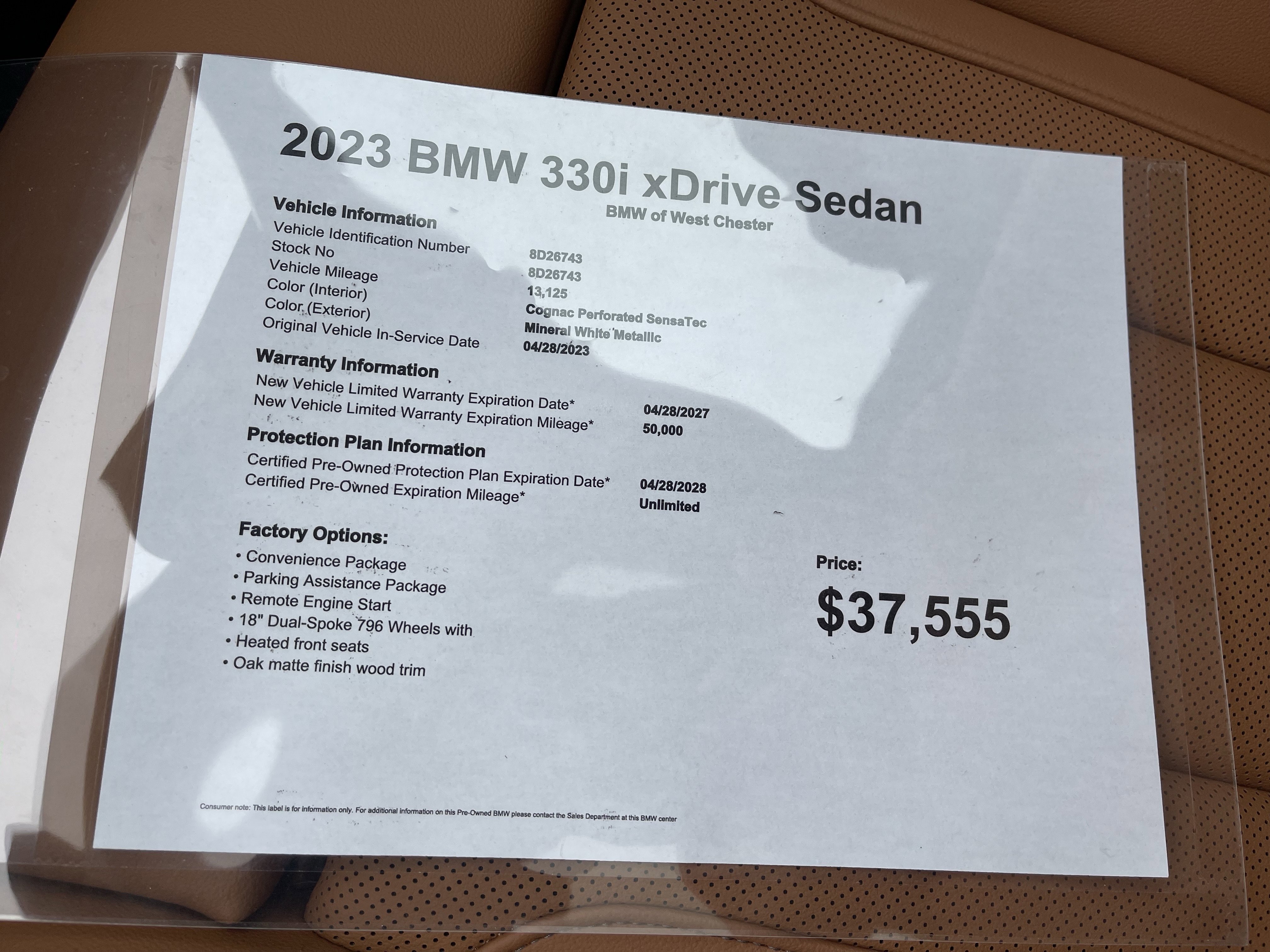 Certified 2023 BMW 330i xDrive 330i xDrive w/ Parking Assistance Package image 18