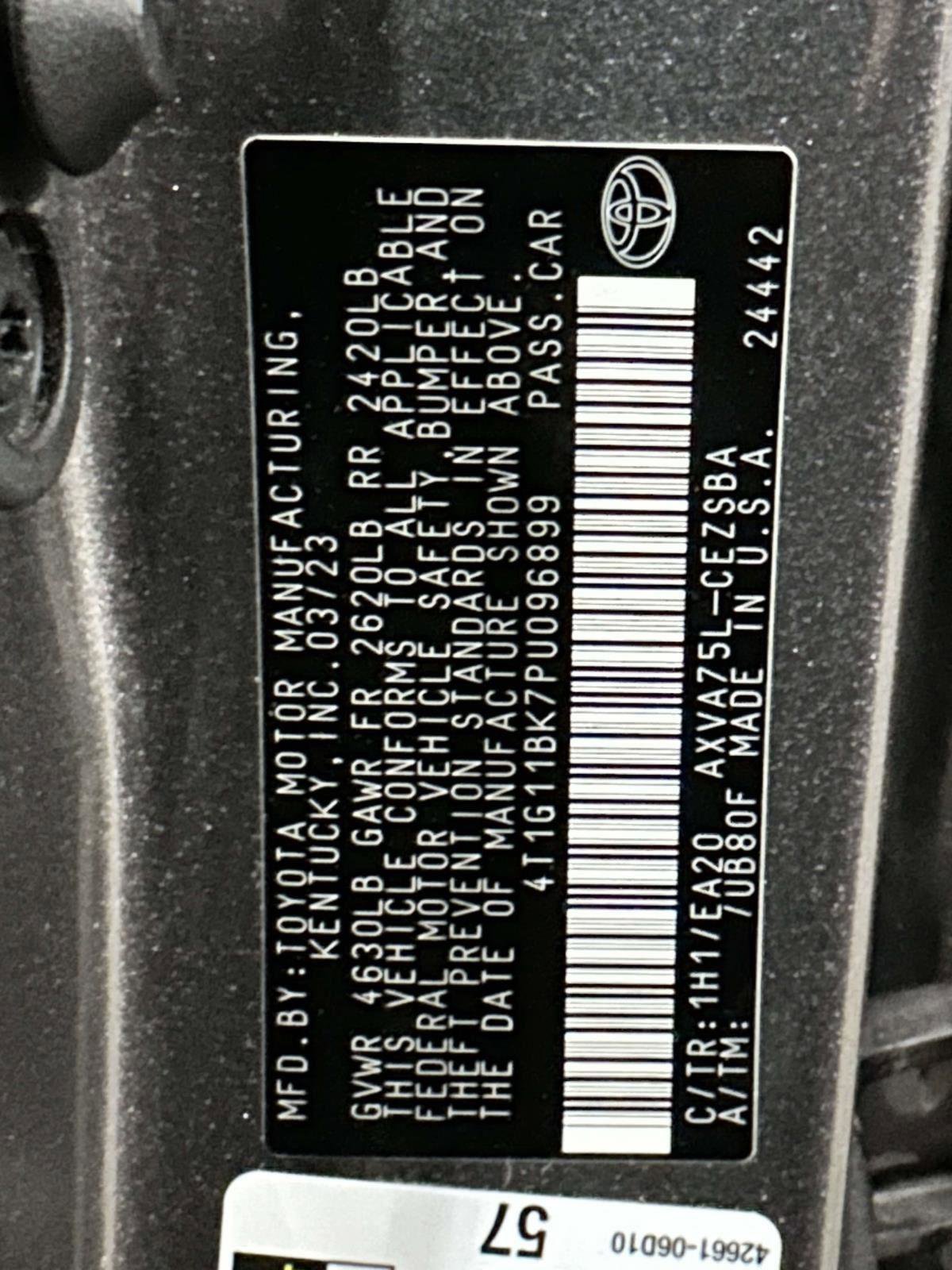 Certified 2023 Toyota Camry SE AWD/4WD image 30