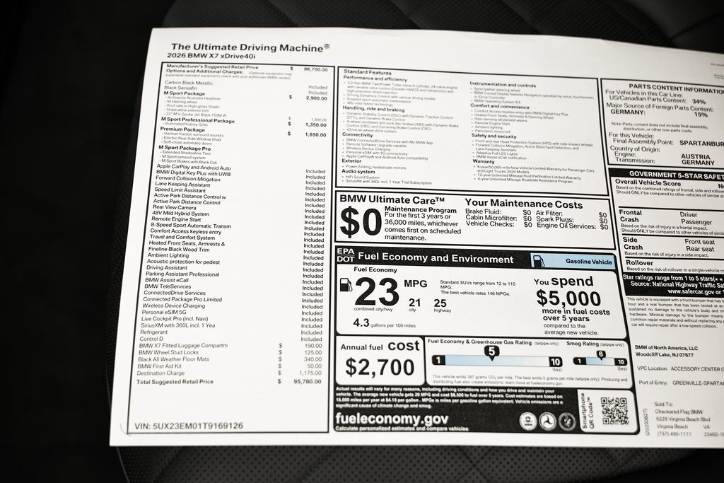 New 2026 BMW X7 xDrive40i w/ M Sport Package image 42