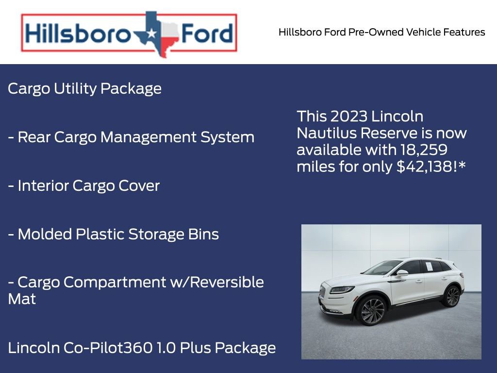 Used 2023 Lincoln Nautilus Reserve w/ Equipment Group 202A image 9