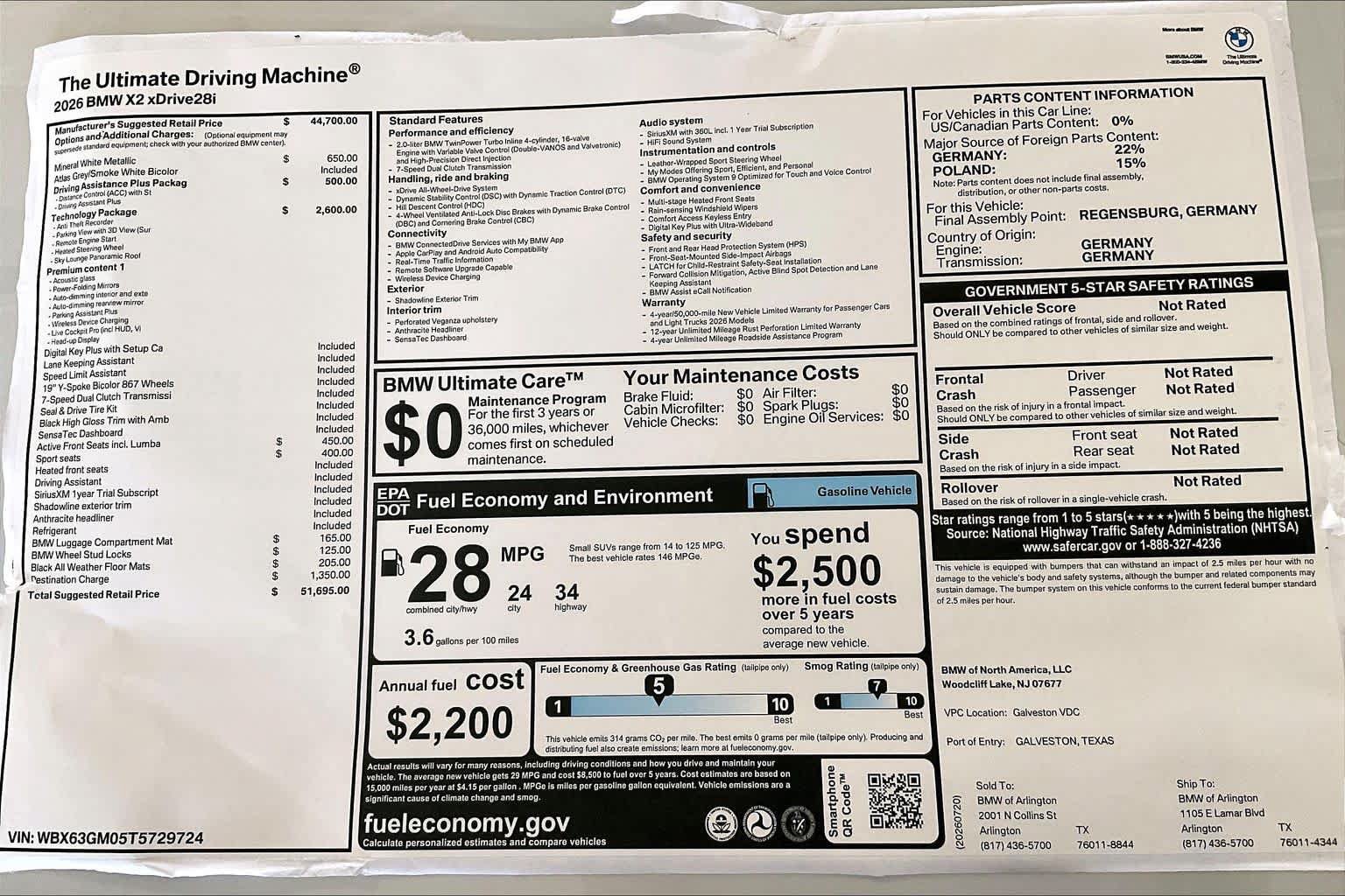 New 2026 BMW X2 xDrive28i w/ Technology Package AWD/4WD image 19