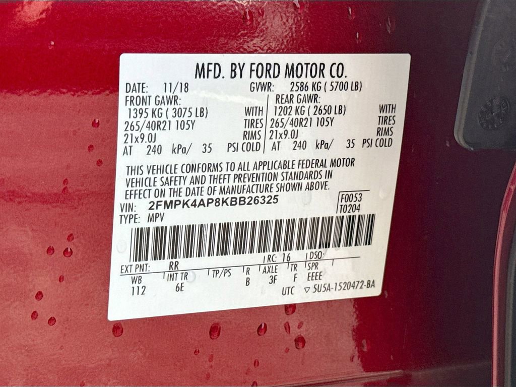 Used 2019 Ford Edge ST w/ Equipment Group 401A AWD/4WD image 34