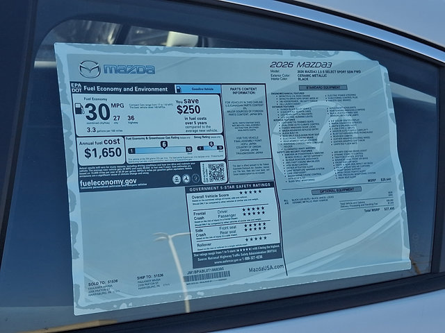 New 2026 MAZDA MAZDA3 s Sport image 26