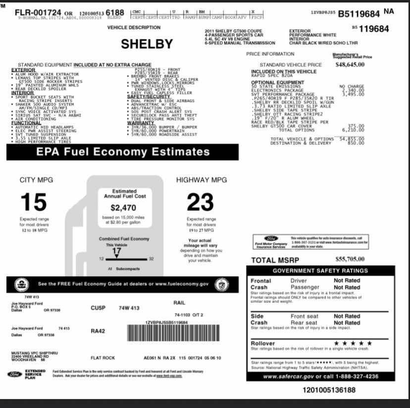 Used 2011 Ford Mustang Shelby GT500 w/ SVT Performance Pkg RWD image 76