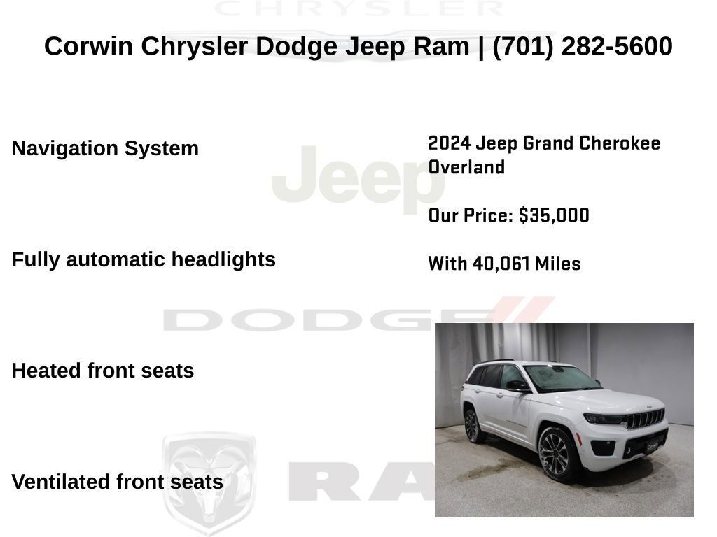 Certified 2024 Jeep Grand Cherokee Overland image 14
