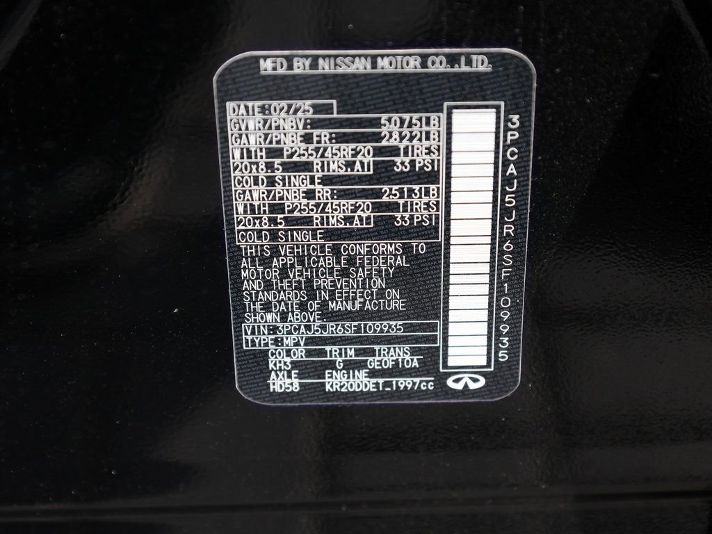 Certified 2025 INFINITI QX55 Luxe w/ Cargo Package image 42