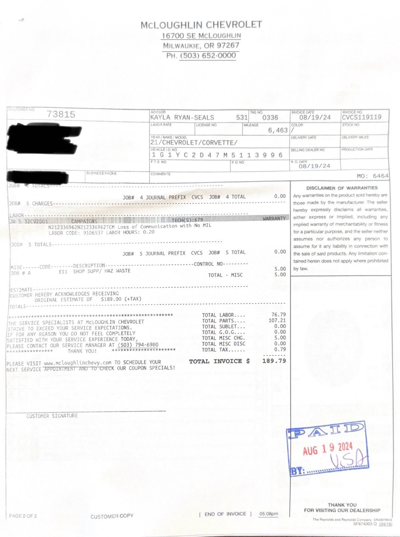 Used 2021 Chevrolet Corvette Stingray Premium Cpe w/ Z51 Performance Package image 93