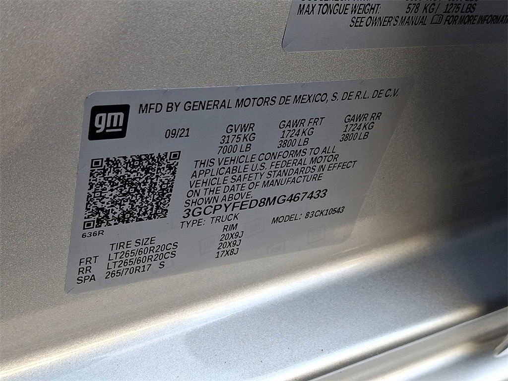 Certified 2021 Chevrolet Silverado 1500 LT Trail Boss w/ Bed Protection Package image 27