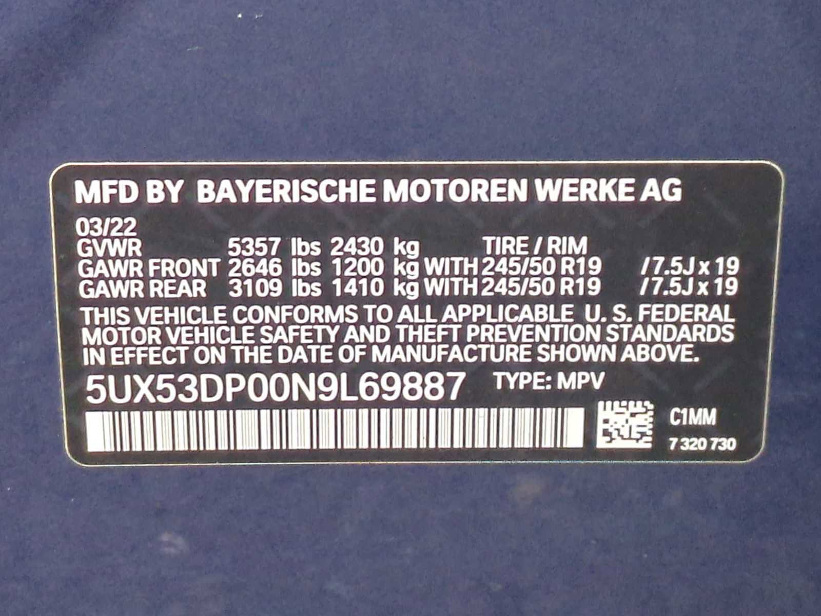 Used 2022 BMW X3 xDrive30i w/ Premium Package 2 image 36