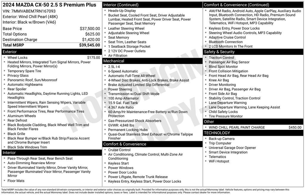 Certified 2024 MAZDA CX-50 AWD 2.5 S w/ Premium Plus Pkg image 12