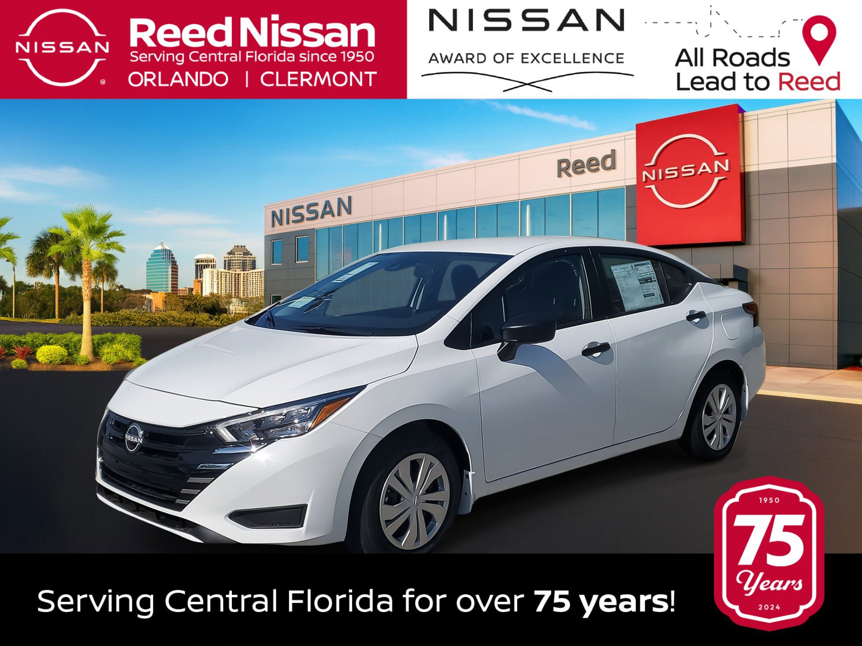 New 2025 Nissan Versa S w/ Trunk Package