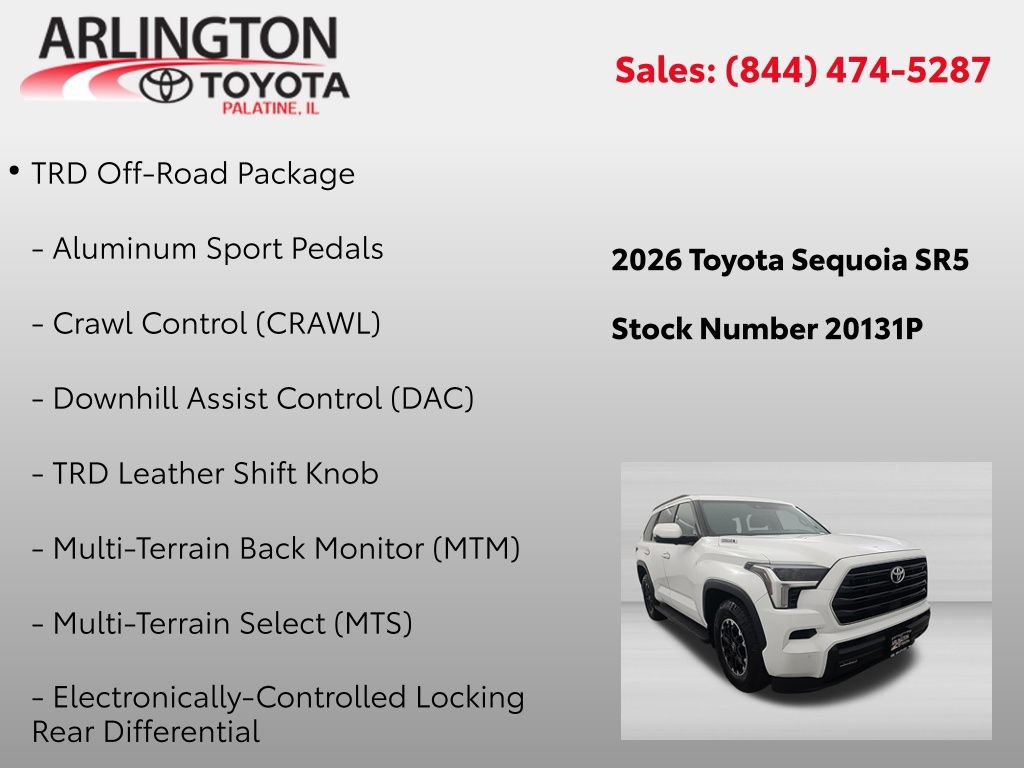 Used 2026 Toyota Sequoia SR5 w/ TRD Off-Road Package AWD/4WD image 4