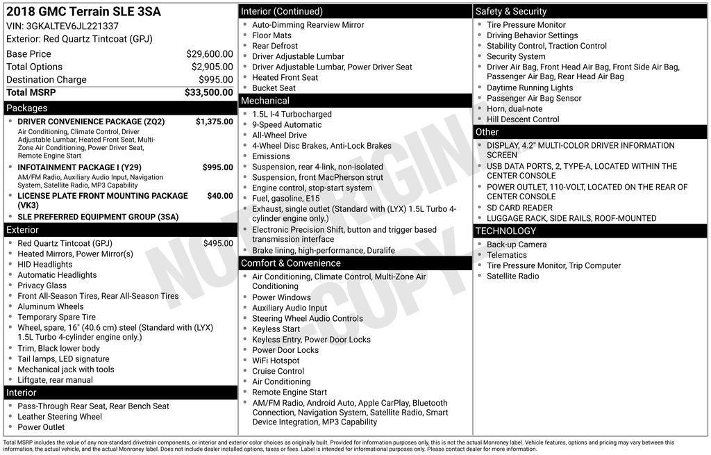 Used 2018 GMC Terrain SLE w/ Driver Convenience Package image 38