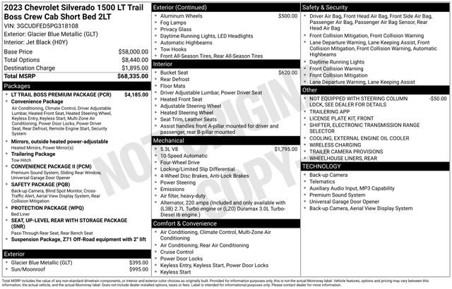 Certified 2023 Chevrolet Silverado 1500 LT Trail Boss w/ LT Trail Boss Premium Package image 59