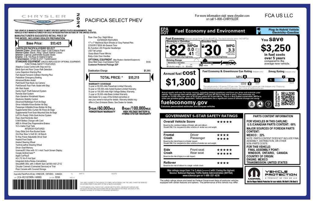 Certified 2024 Chrysler Pacifica Limited FWD image 4