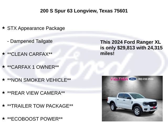 Certified 2024 Ford Ranger XL w/ Trailer Tow Package RWD image 10
