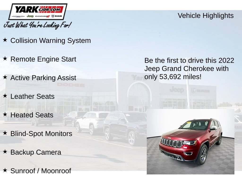 Certified 2022 Jeep Grand Cherokee Limited w/ Trailer Tow Group IV AWD/4WD image 13