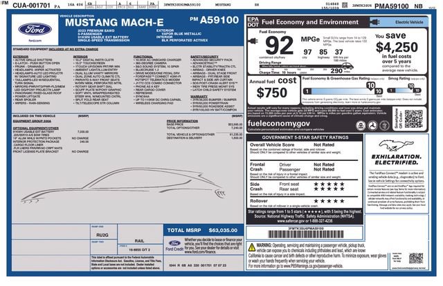 Used 2023 Ford Mustang Mach-E Premium AWD/4WD image 5