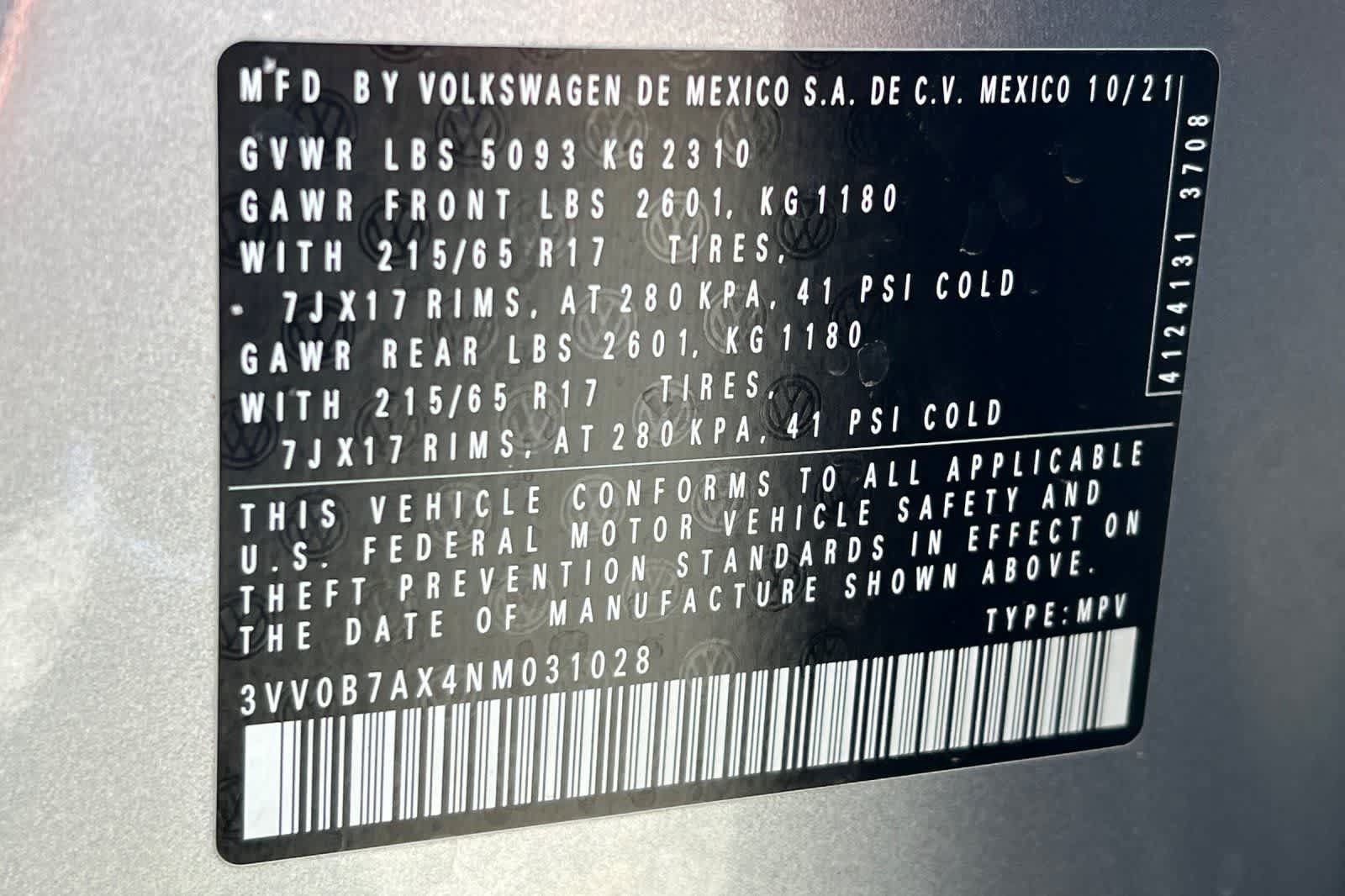 Used 2022 Volkswagen Tiguan S AWD/4WD image 36