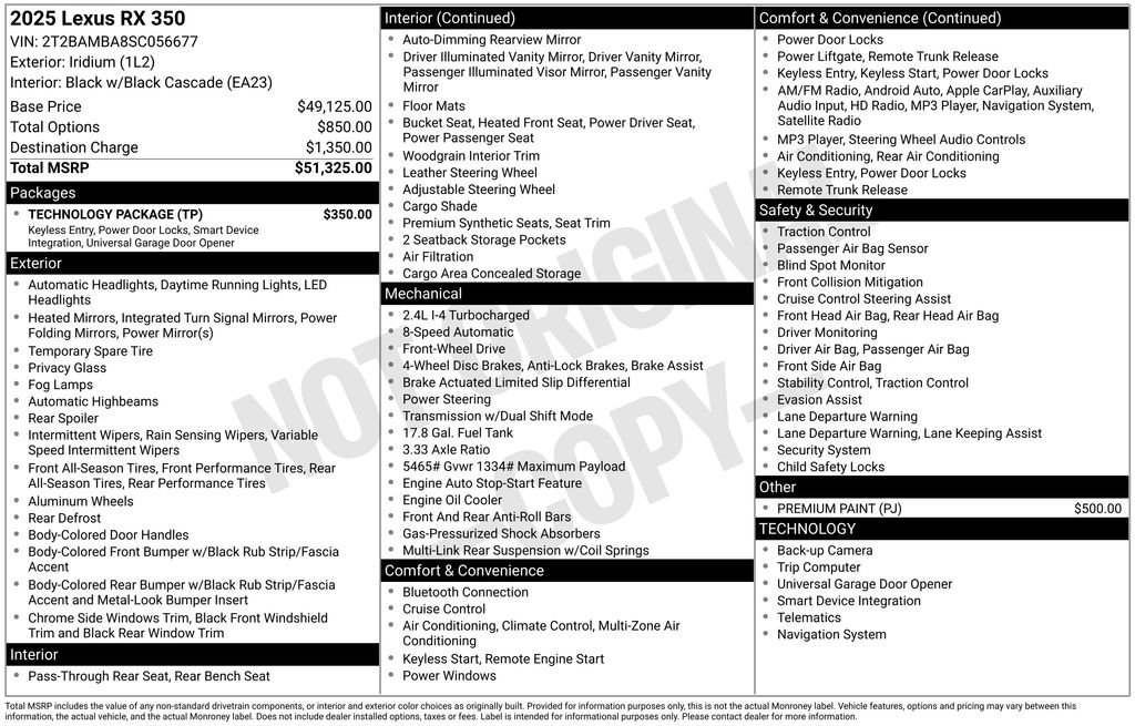 Used 2025 Lexus RX 350 FWD w/ Technology Package image 11