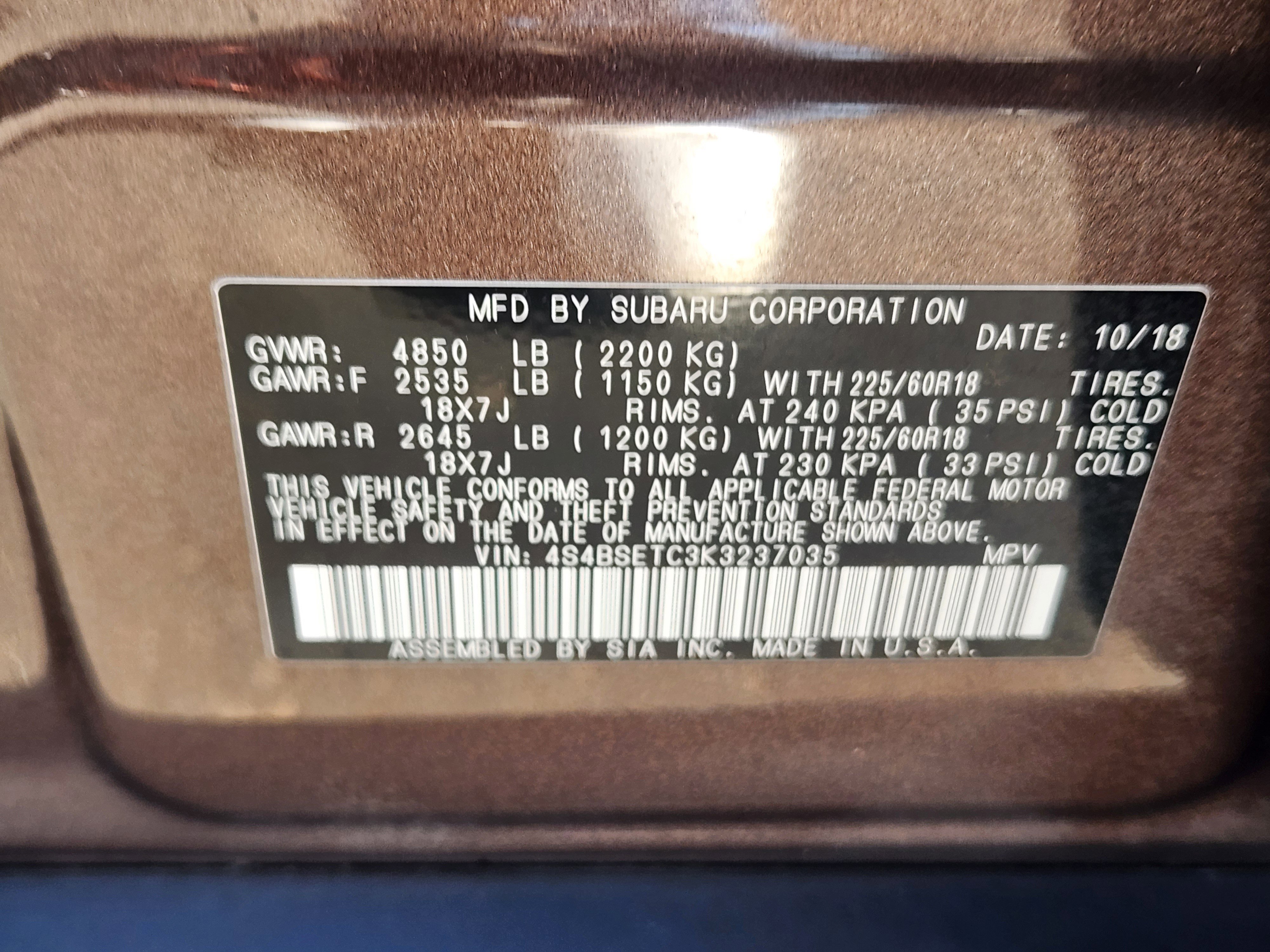 Used 2019 Subaru Outback 3.6R Touring image 25