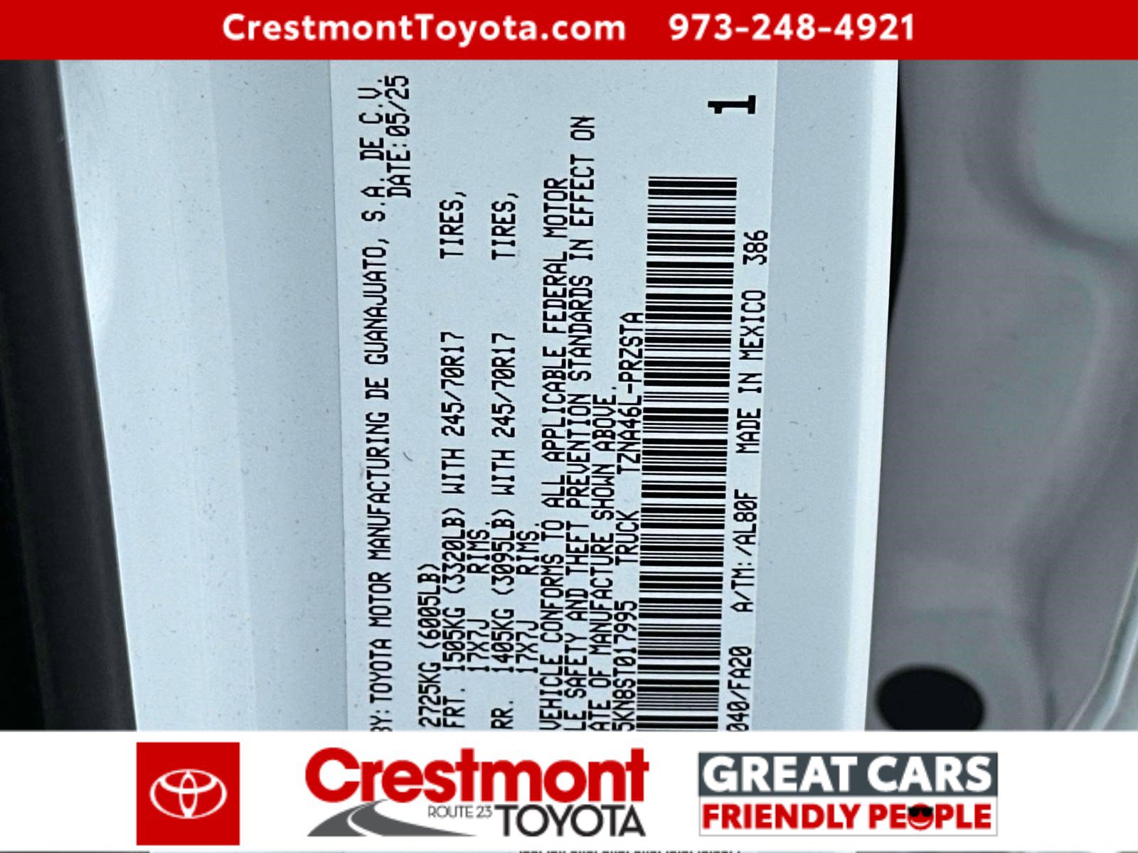 Certified 2025 Toyota Tacoma SR w/ SR Upgrade Package image 14