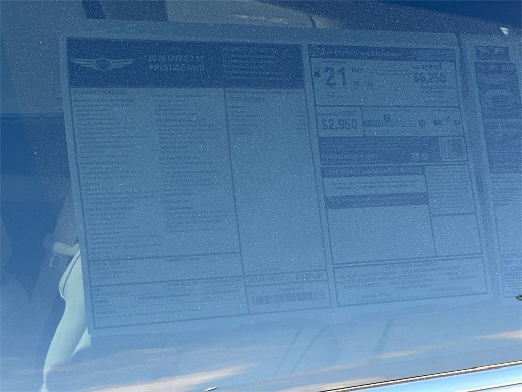 New 2026 Genesis GV80 2.5T Prestige image 17