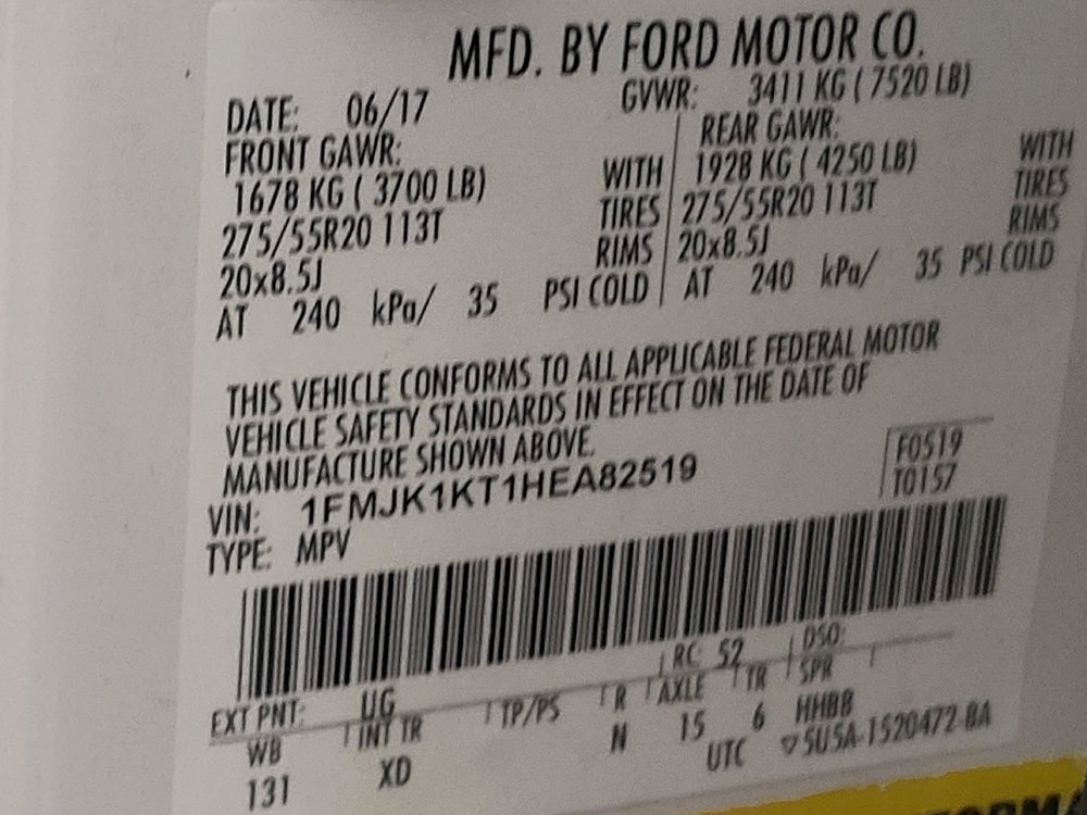 Used 2017 Ford Expedition EL Limited w/ Equipment Group 301A RWD image 33