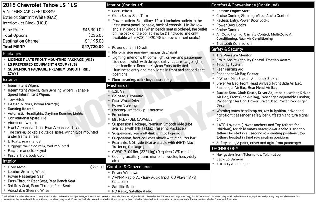 Used 2015 Chevrolet Tahoe LS image 40