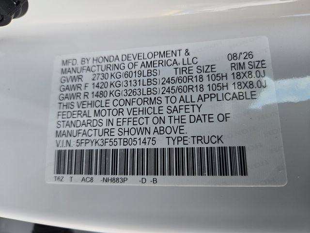 New 2026 Honda Ridgeline RTL image 19