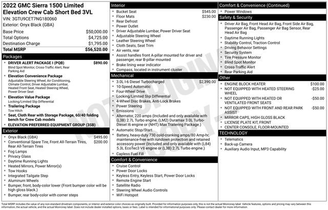 Used 2022 GMC Sierra 1500 Elevation w/ Driver Alert Package I AWD/4WD image 42