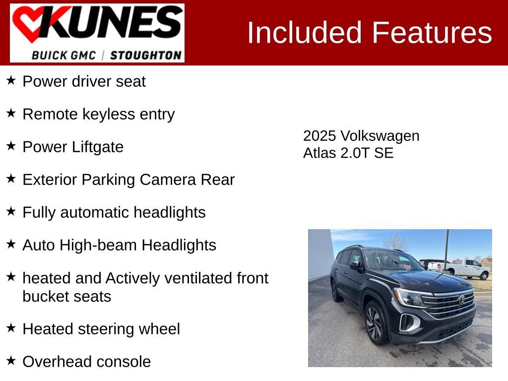 Used 2025 Volkswagen Atlas SE AWD/4WD image 2