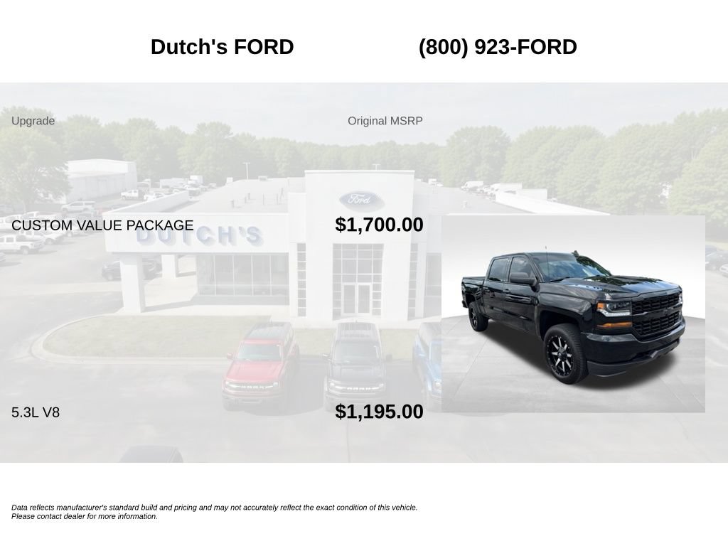 Used 2018 Chevrolet Silverado 1500 Custom w/ Custom Value Package AWD/4WD image 5