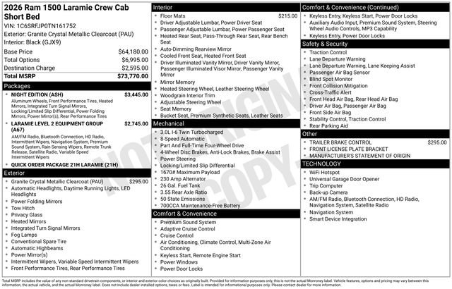 New 2026 RAM 1500 Laramie w/ Night Edition image 19