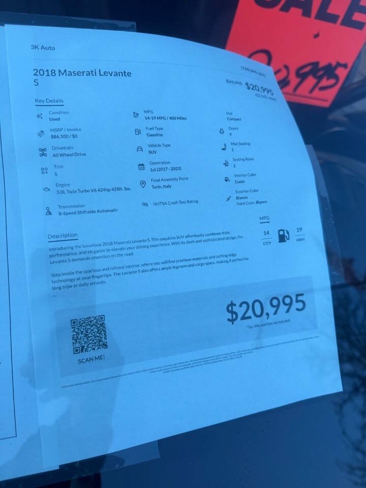 Used 2018 Maserati Levante S AWD/4WD image 11