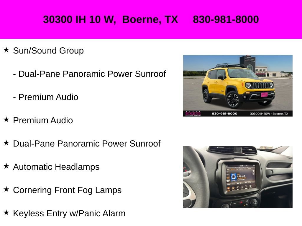 Used 2023 Jeep Renegade Latitude w/ Sun/Sound Group AWD/4WD image 30
