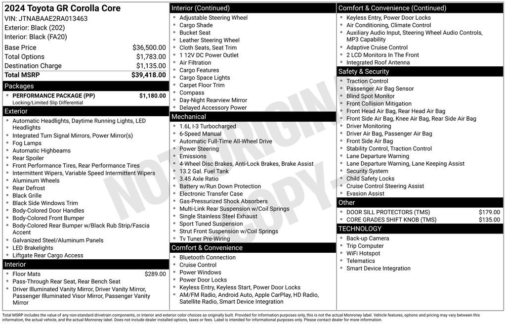 Used 2024 Toyota Corolla GR w/ Performance Package AWD/4WD image 6