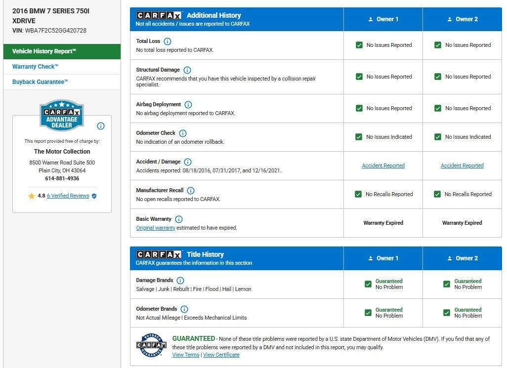 Used 2016 BMW 750i xDrive image 12