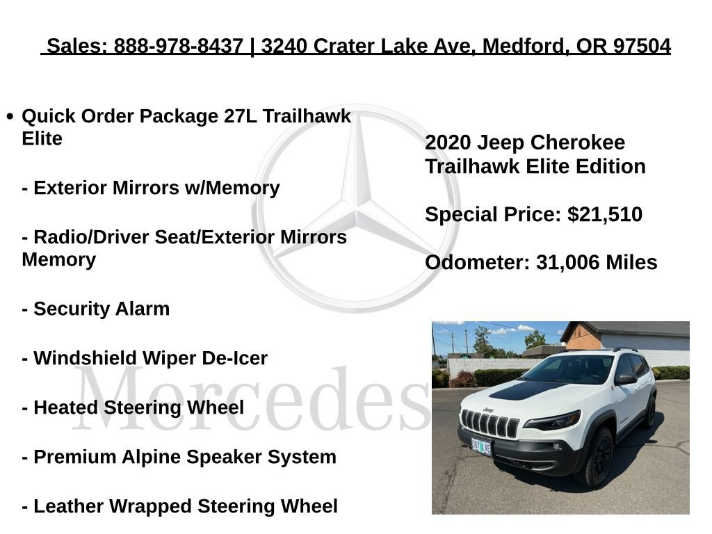 Used 2020 Jeep Cherokee Trailhawk AWD/4WD image 12