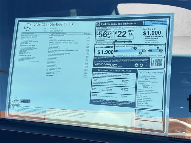 New 2026 Mercedes-Benz GLE 450e 4MATIC image 18