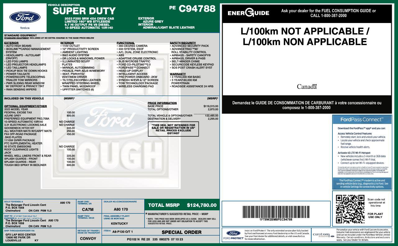 Used 2023 Ford F250 Limited w/ FX4 Off-Road Package image 9