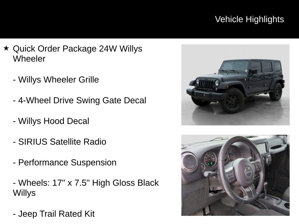 Used 2017 Jeep Wrangler Unlimited Willys image 16