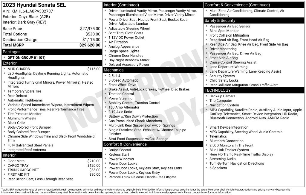 Certified 2023 Hyundai Sonata SEL FWD image 16