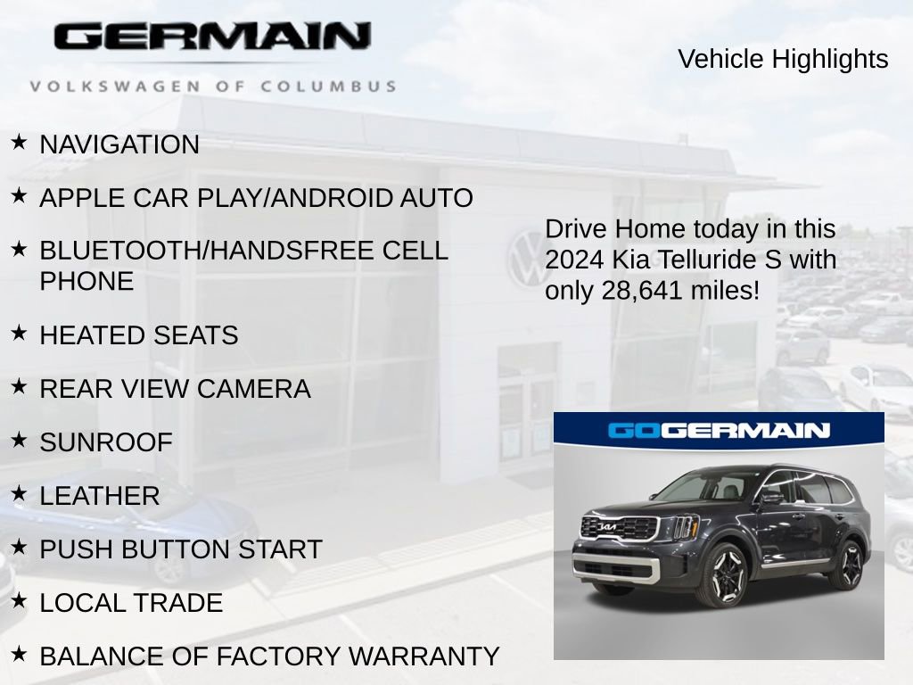 Used 2024 Kia Telluride S w/ S Sunroof Package image 6